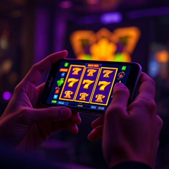 Close-up of a player spinning a Pragmatic Play online slot on a smartphone in Southeast Asia